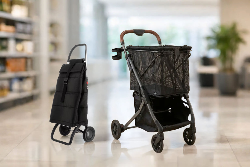 Shopping Cart Versus Rolling Tote